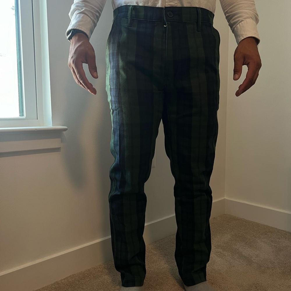 Men's Green Plaid Pants